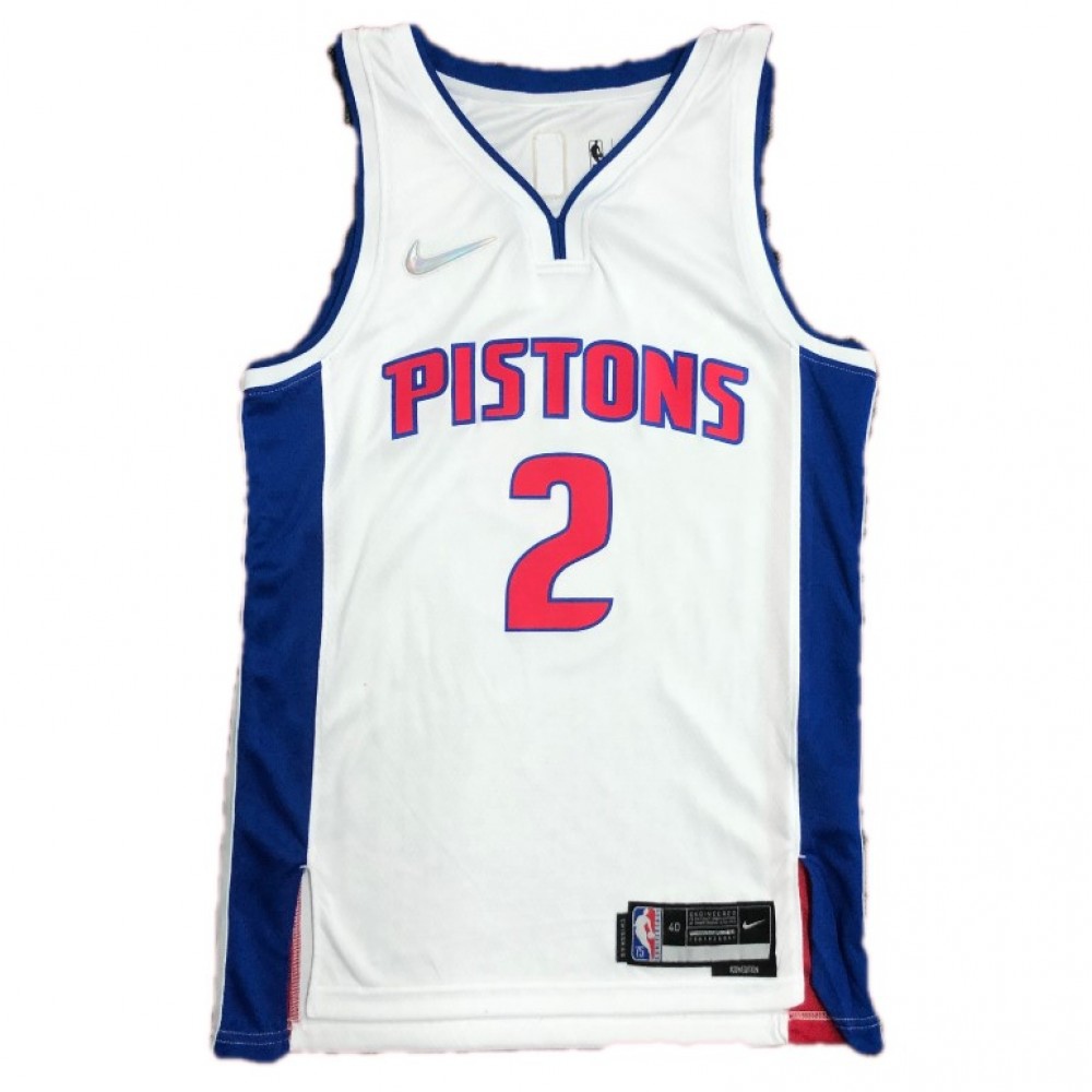 Men's Detroit Pistons Cade Cunningham #2 White 2021/22 Swingman NBA Jersey - Icon Edition-Pro Kit Vault | Brand New 26/27 Sports Jerseys